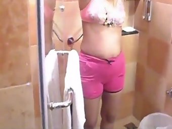 Gujarati babe naked in the bathroom