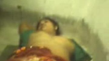 Indian man records his wife