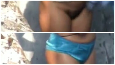Secretly watched the neighbor girl taking a bath and changing clothes